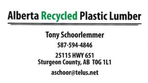 Alberta Recycled Plastic Lumber card